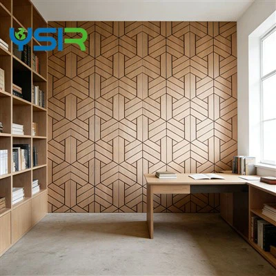 Panel acústico de poliéster tallado ignífugo