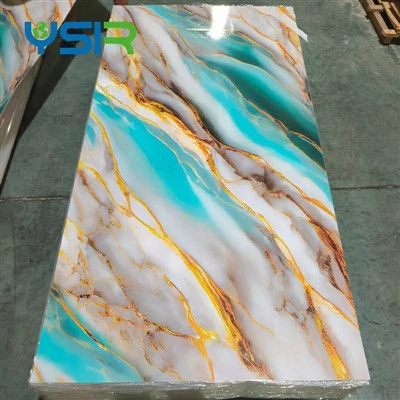 Panel Uv 3d De Pvc De Hoja De Mármol